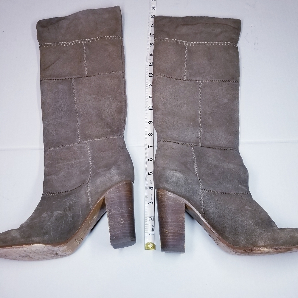Coach | Suede Knee High Heel Boots, 7 - Picture 6 of 8